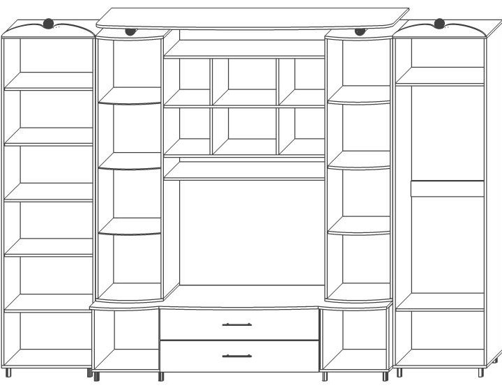 Стенка Орфей-6 (набор корпусной мебели)