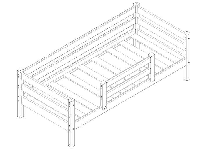 Кровать Соня вариант 4 с защитой по центру (без ящ