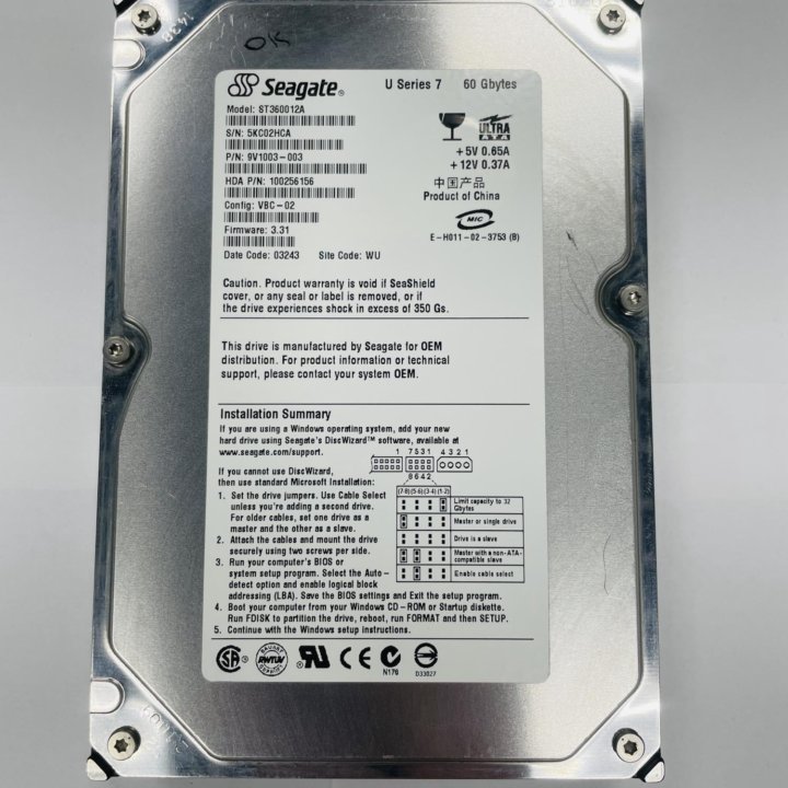 Жесткий диск Seagate 60 Гб IDE