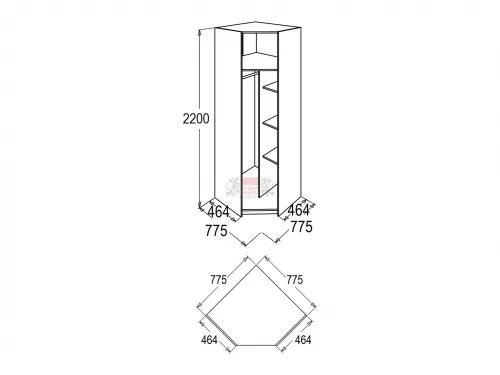 Шкаф угловой Фл