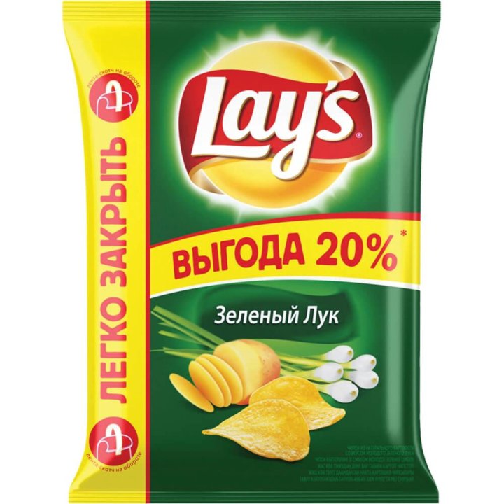 Чипсы Lays Чипсы Lay's зеленый лук 225г в Москве, цена 200 руб ...