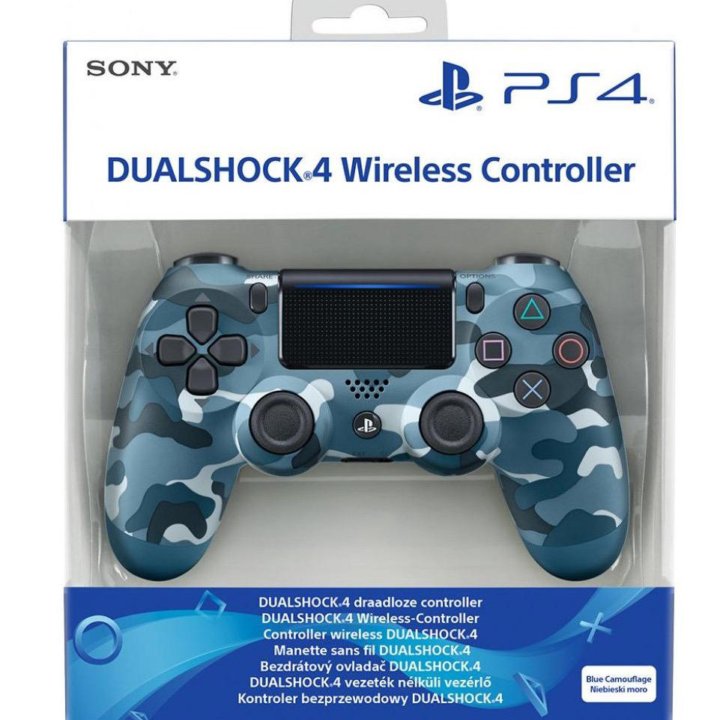 Новый геймпад Dualshock 4 V2 синий камуфляж