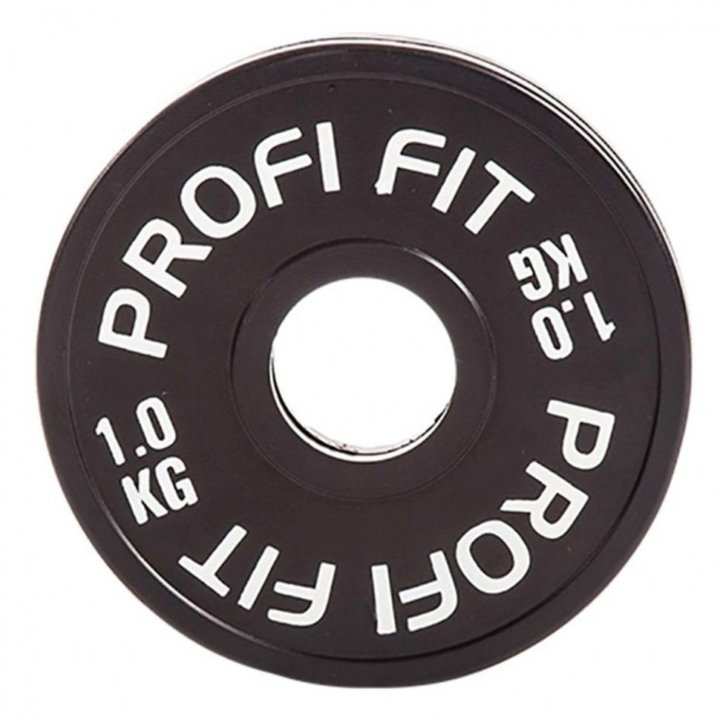 Диск для штанги каучуковый, черный, PROFI-FIT D-51