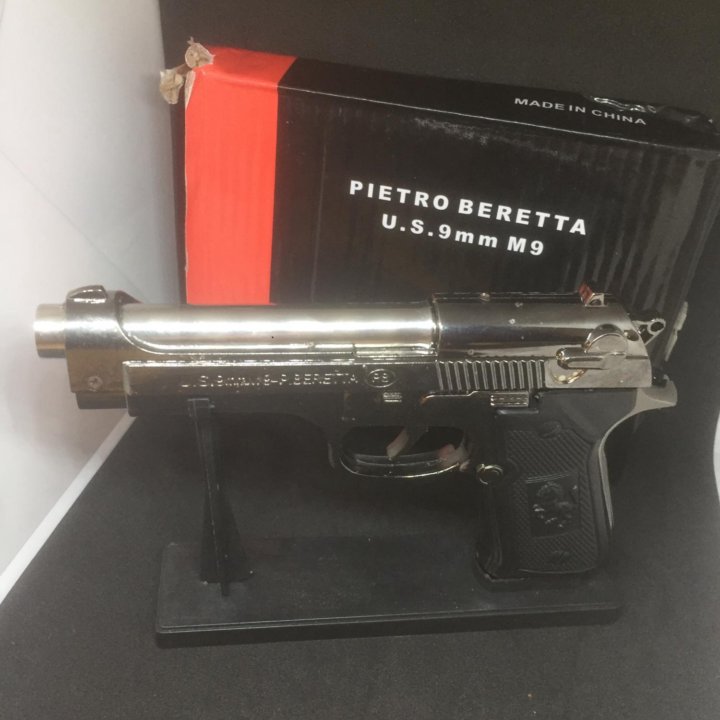 Зажигалка пистолет Beretta M9 размер меньше аналог