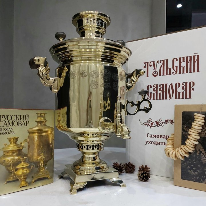 Самовар комбинированный старинный. Братья Шемарины