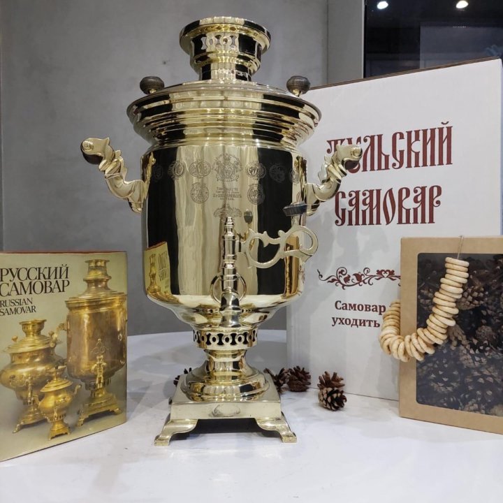 Самовар комбинированный старинный. Братья Шемарины