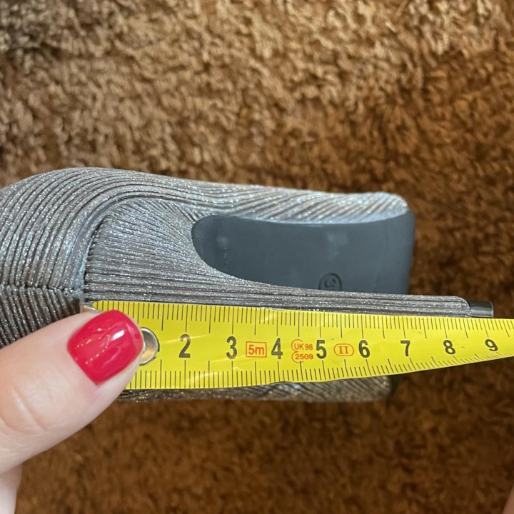 Туфли серые блестящие