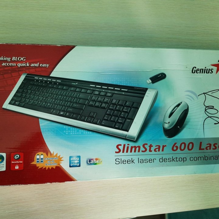 Клавиатура и мышь Genius SlimStar 600 Laser