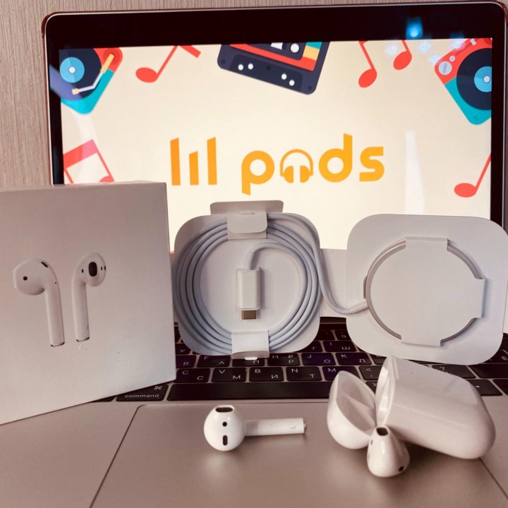 Комплект! Наушники AirРоds 2 + MagSafe