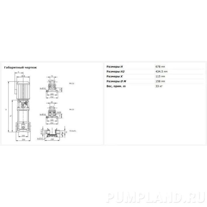 НАСОС Wilo Multivert MVI 110-1/16/E/3-400-50-2