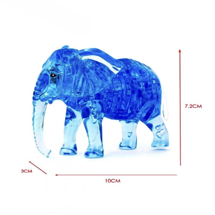 3D пазл Слон, 41 деталь, 8+