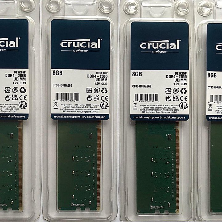 Оперативная память DDR4 Crucial 8 Гб 2666 мгц