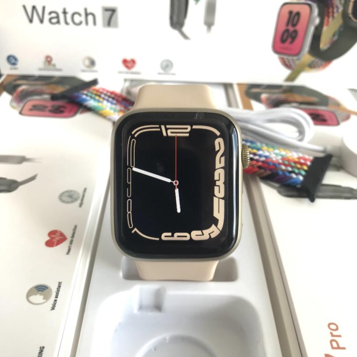 Часы Apple Watch 7 Pro 45mm Gold+доставка