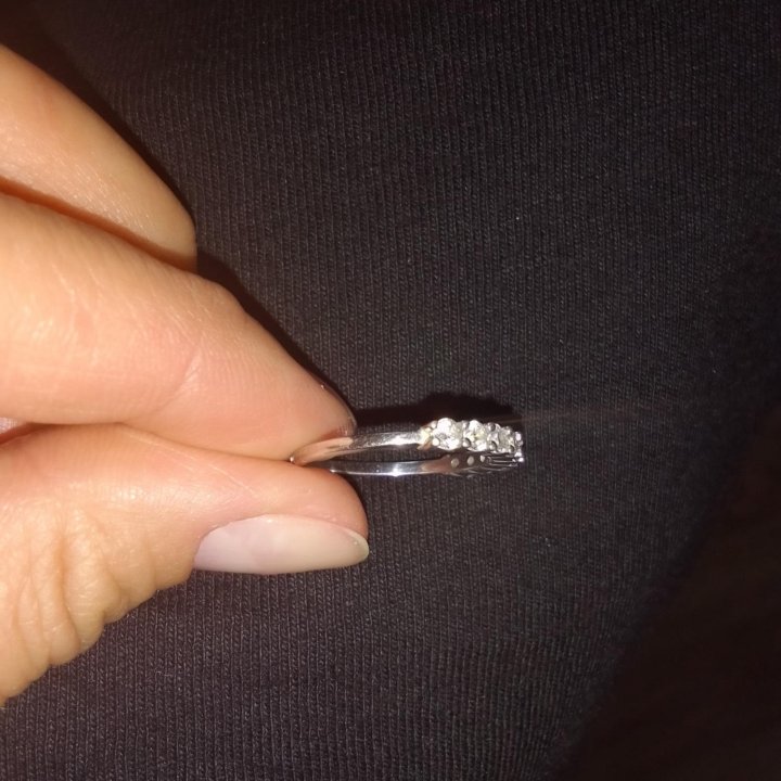 Кольцо женское серебро