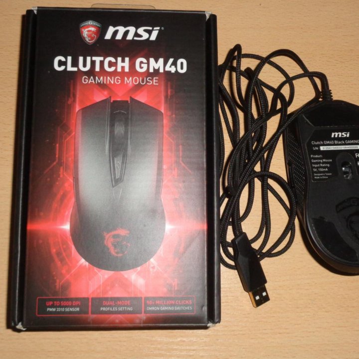 Мышь MSI Gaming Clutch GM40 (На запчасти)