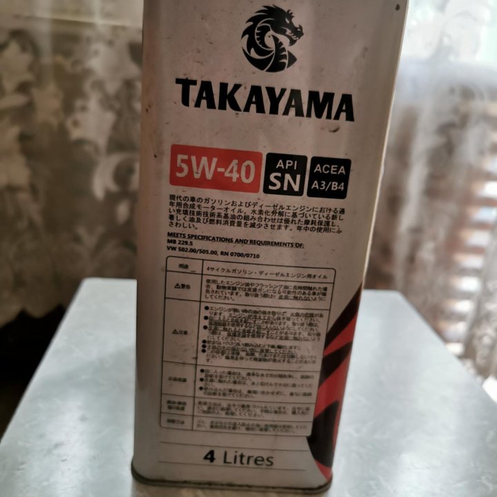 Маслр takayama 5w-40