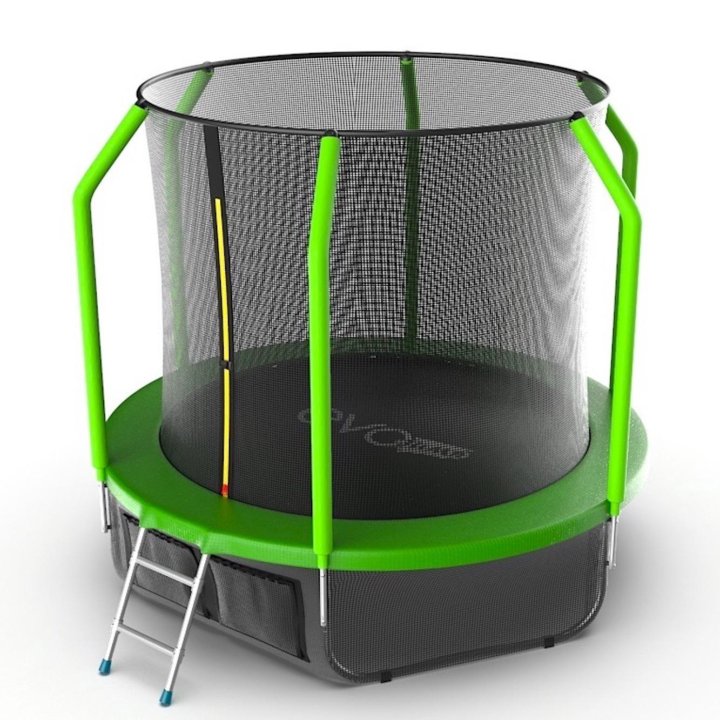 Батут EVO JUMP Cosmo 8ft green + нижняя сеть