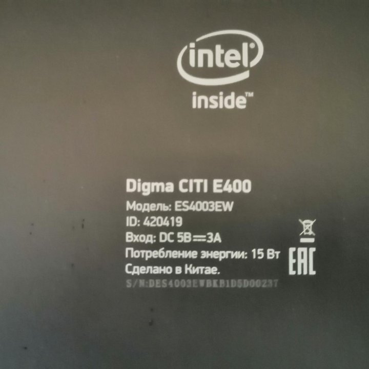 Матрица matt для Digma citi E400 ES4003EW