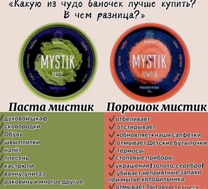 Паста и порошок Мистик Гринвей