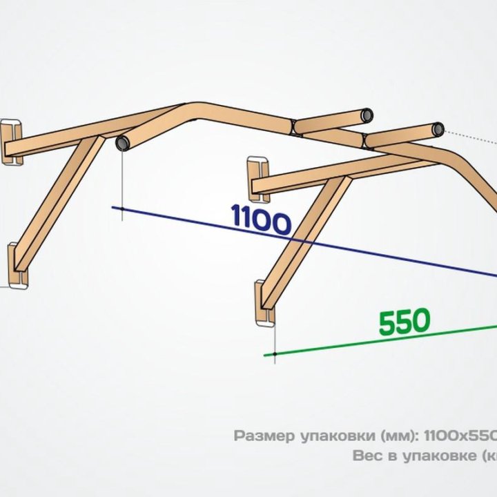 Турник настенный Spektr Sport Фронт, серый