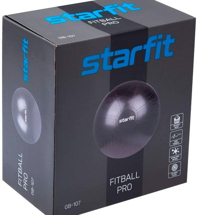 Фитбол Starfit Pro GB-107, 75 см, 1400 гр, без нас