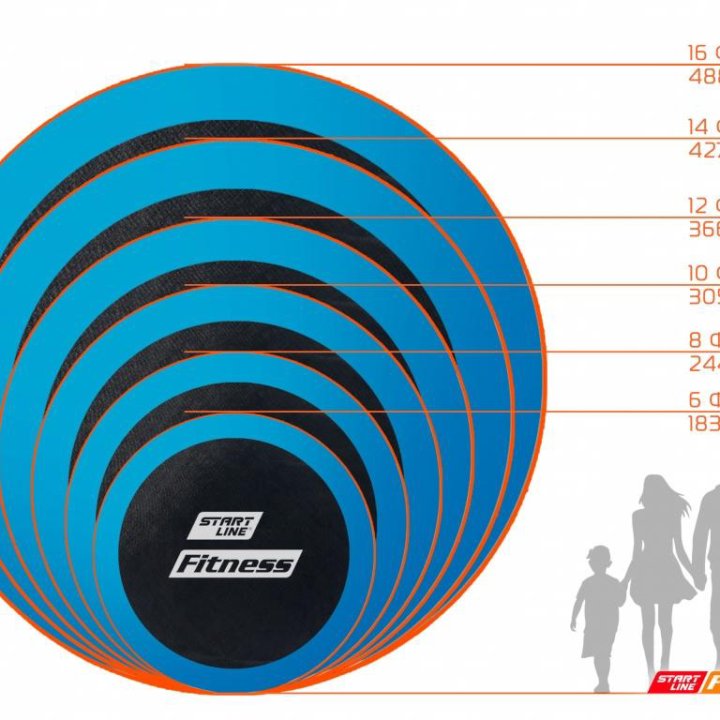 Батут 6 футов с внутренней сеткой Start Line Fitne