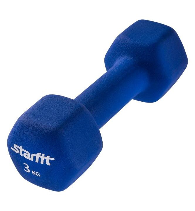 Гантель неопреновая Starfit DB-201 3 кг, синий (шт