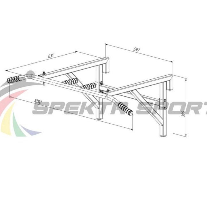 Турник навесной на гимнастическую стенку Spektr Sp