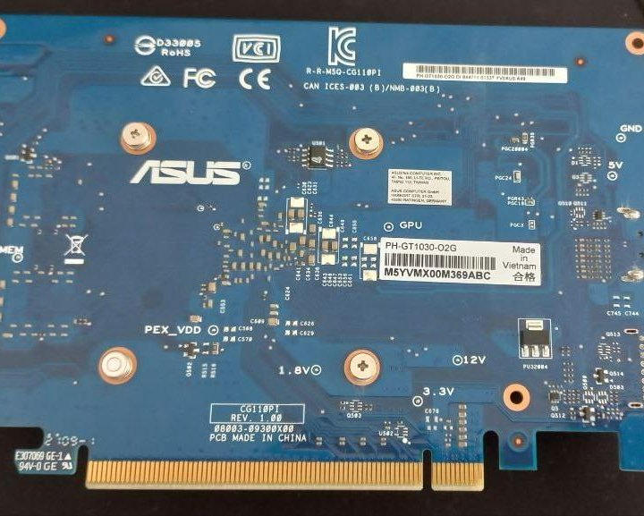 Видеокарта ASUS GeForce GT 1030 2 ГБ