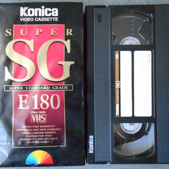 Видео кассета VHS Konica Super SG E 180