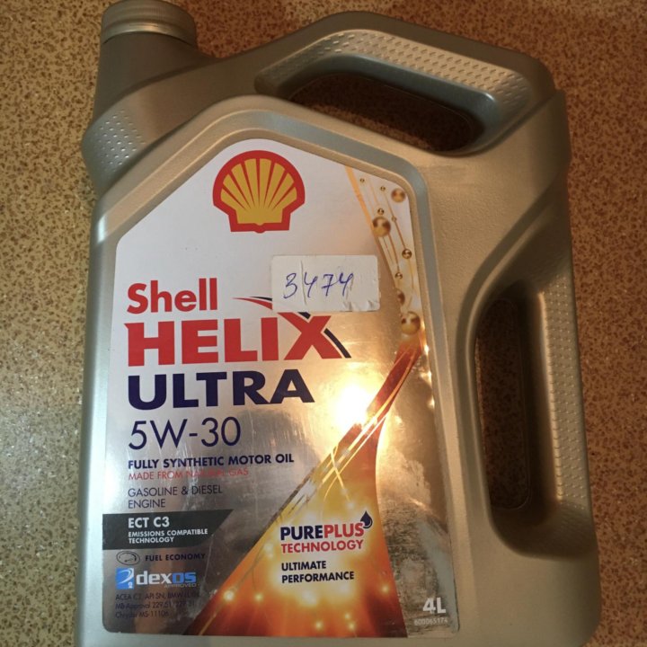 Моторное масло SHELL Helix Ultra ECT C3 5W30, 4л