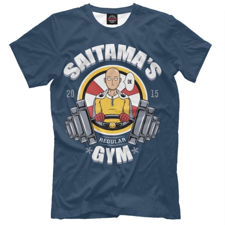 футболка Ванпанчмен Saitama's gym