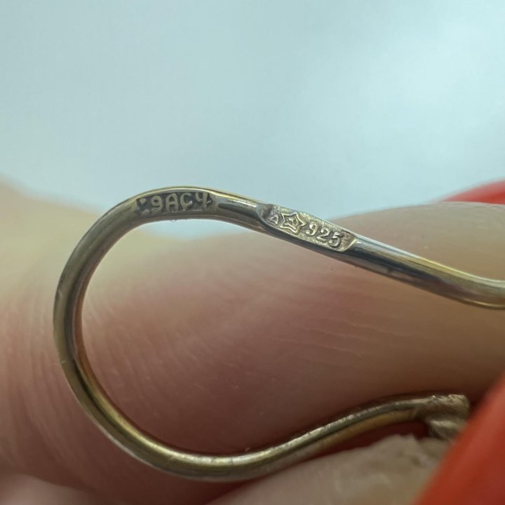 Серьги 925 Звезда