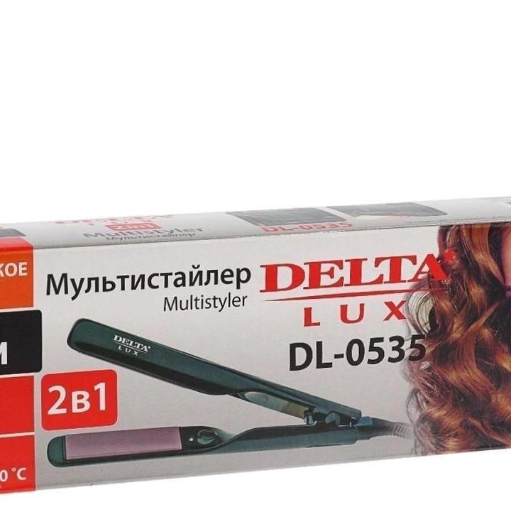 Щипцы для волос DELTA LUX DL-0535 черный с фиолето