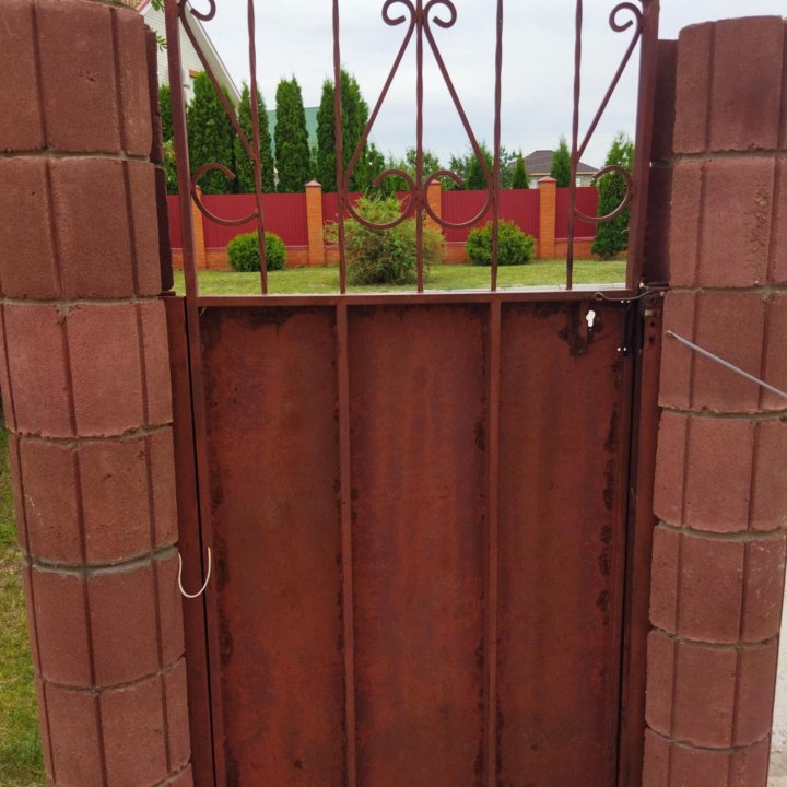 Ворота с калиткой металл