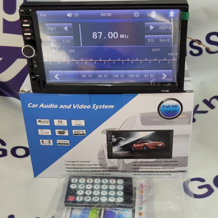 Магнитола 178×100 2din Bluetooth/usb/aux/sd/fm7018