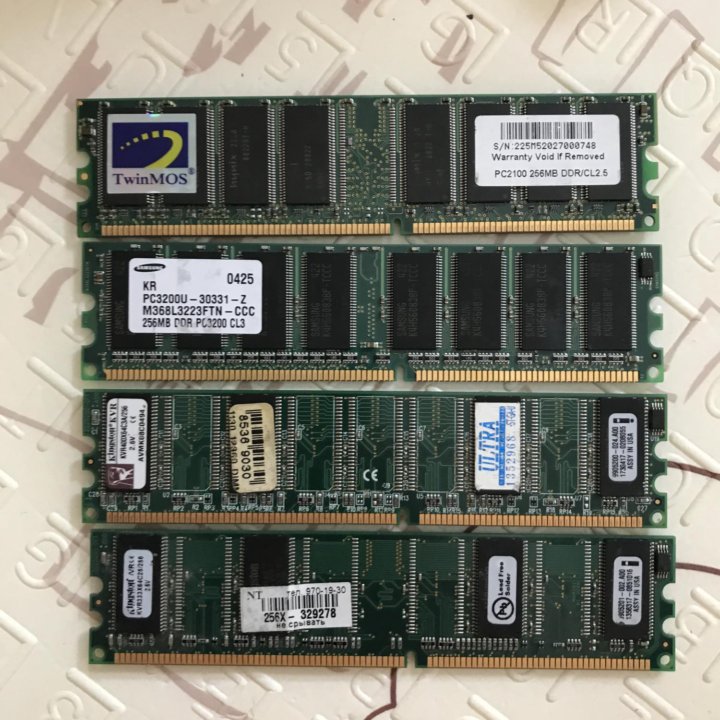 DDR 256мб - 4 штуки