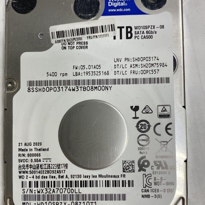 Продам ноутбучный HDD 1000гб WD