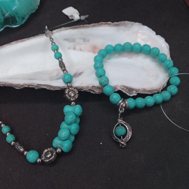 Браслет, бирюза