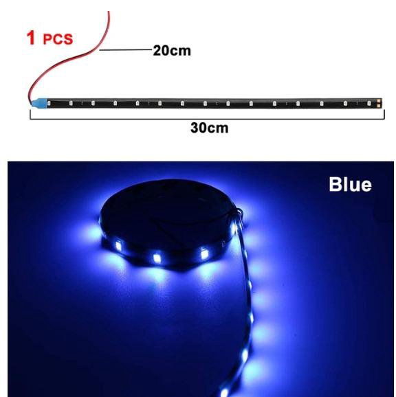 2 шт. по 30 см светодиодные полосы для декора авто