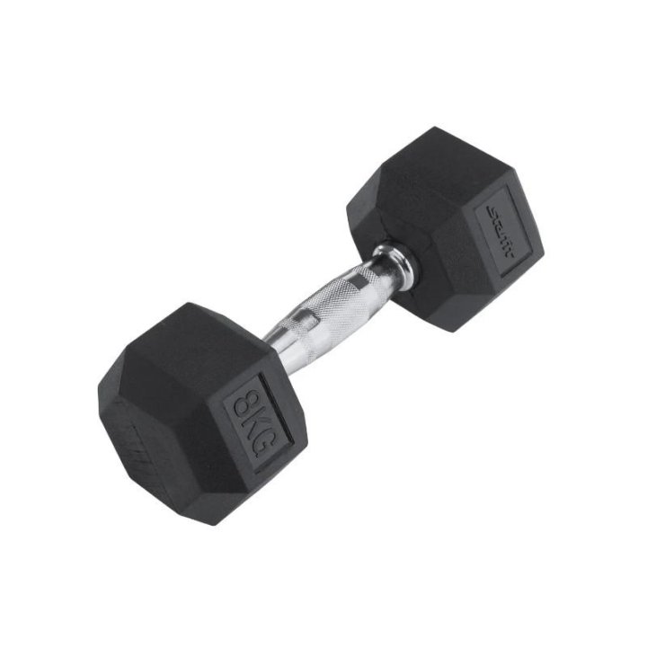 Гантель STARFIT обрезиненная DB-301 8 кг(черная)