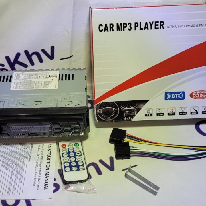 Магнитола 1din Bluetooth/usb/aux/fm