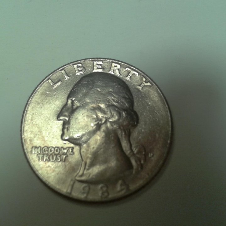 Монета Quarter Dollar Liberty 1984 доставка