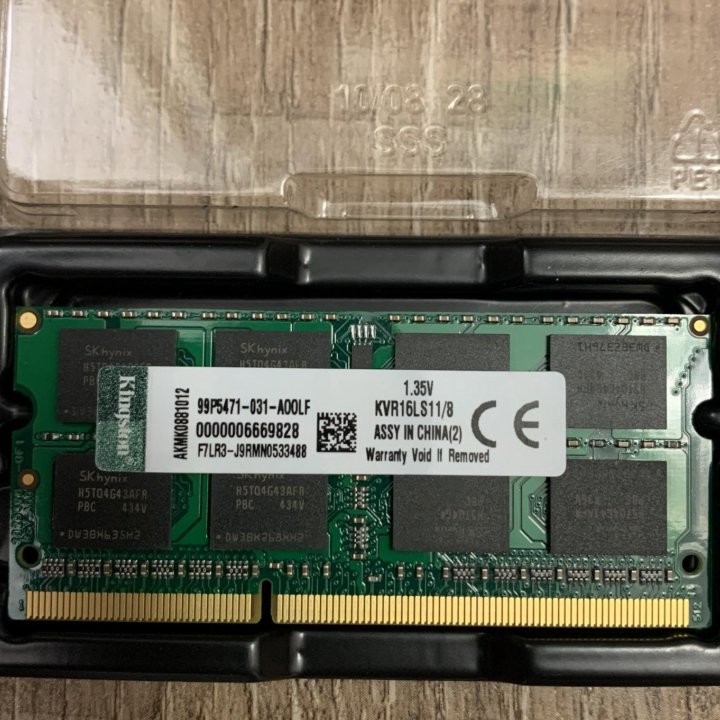 Kingston ddr3L 8гб 1600 mhz для ноутбука