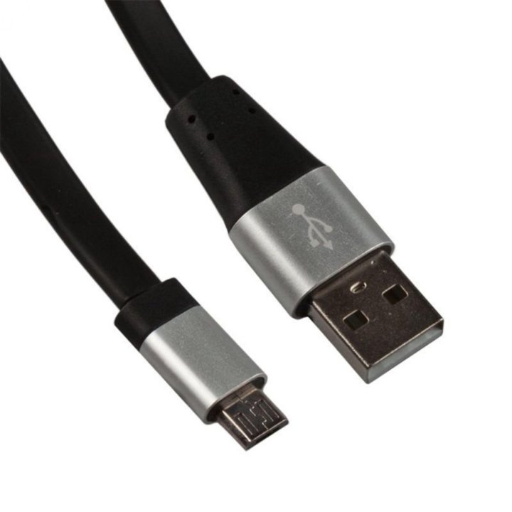 USB кабель «LP» Micro USB плоский, металлические р