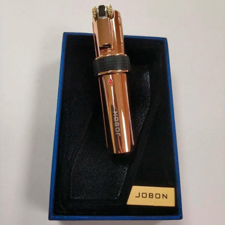 Зажигалка газовая Jobon 3 сопла, золотая