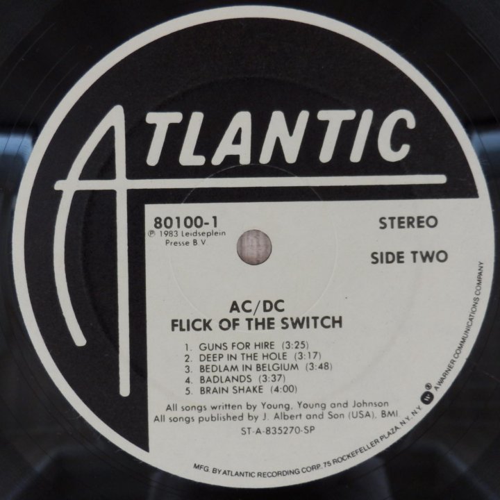 Пластинка AC/DC - Flick Of The Switch 1983 VG+/VG