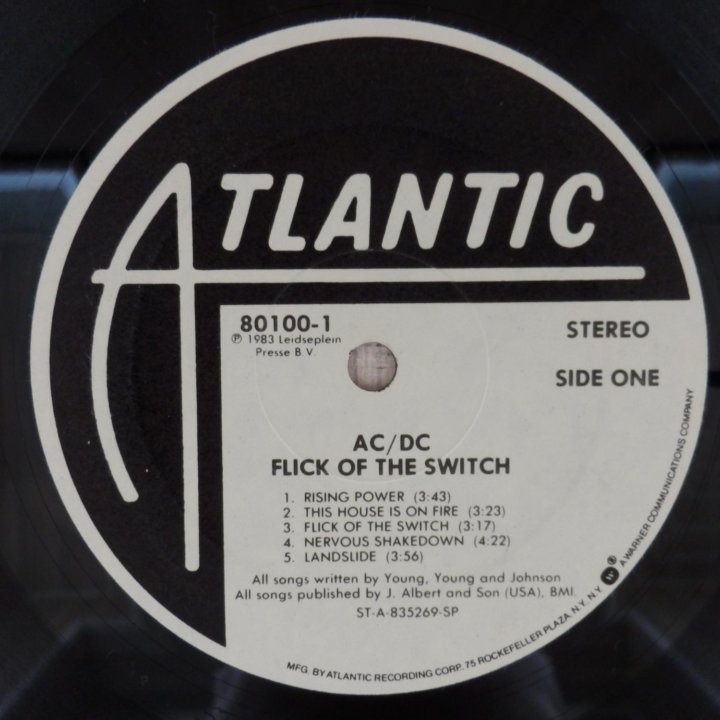 Пластинка AC/DC - Flick Of The Switch 1983 VG+/VG