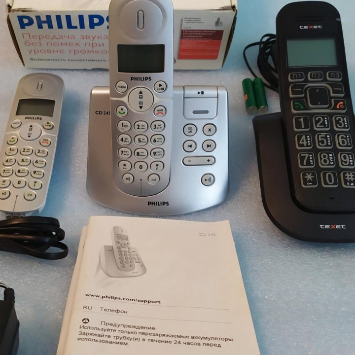 Радиотелефон DECT Phillips CD245. Texet TX-D8405