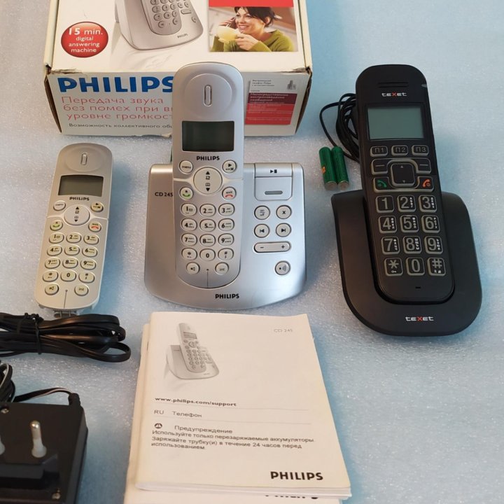 Радиотелефон DECT Phillips CD245. Texet TX-D8405